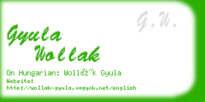 gyula wollak business card